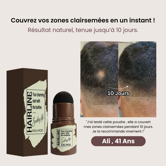 Hairline™ : poudre instantanée pour cacher les zones clairsemées en quelques secondes.