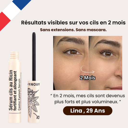 AROMAZONE™  : Sérum Cils au ricin pour des cils plus longs et forts